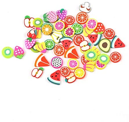 Nail Art Clay | FIMOCLAY Slices 1 Box Colorful Fimos fruits 12 designs Nail Decals Nail Tools- #Royalkart#fimo clay nail art