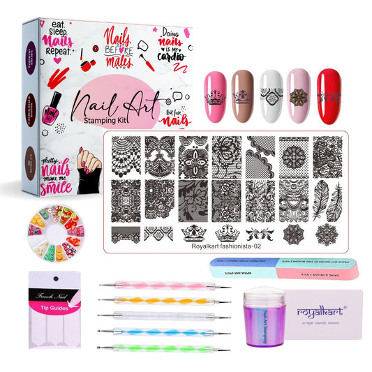 Nail Art Combo Kit For Women | Professional Nail Art Series (Fashionista-02) Nail Art Combo- #Royalkart#art
