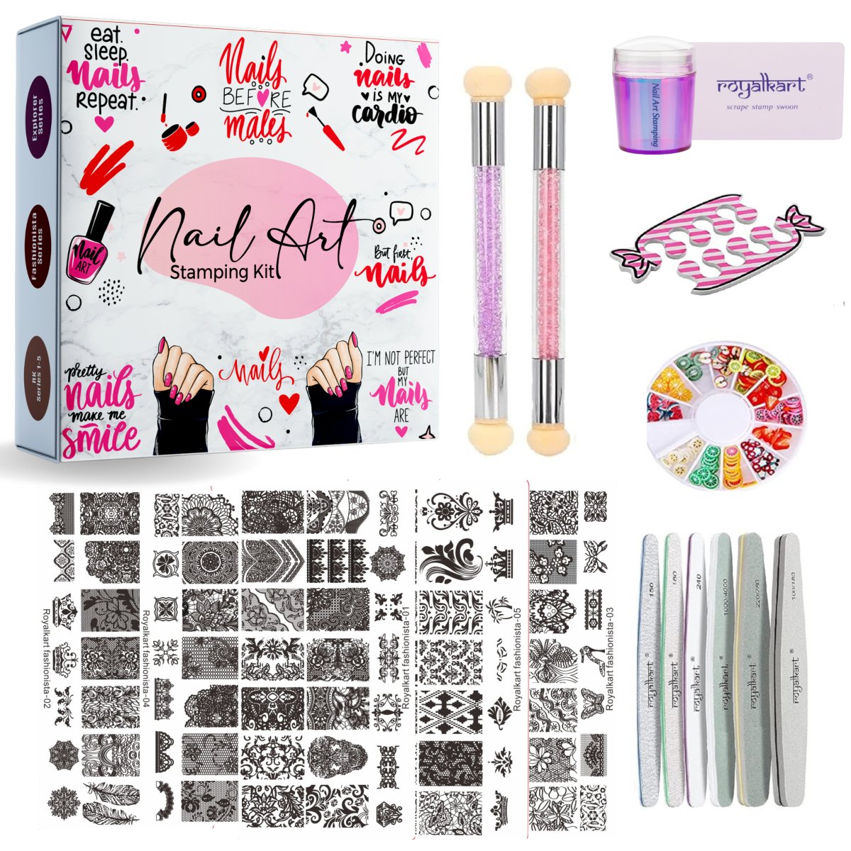 Nail Art Combo Kits- Fashionista Series Nail Art Combo- #Royalkart#Fashionista Collection