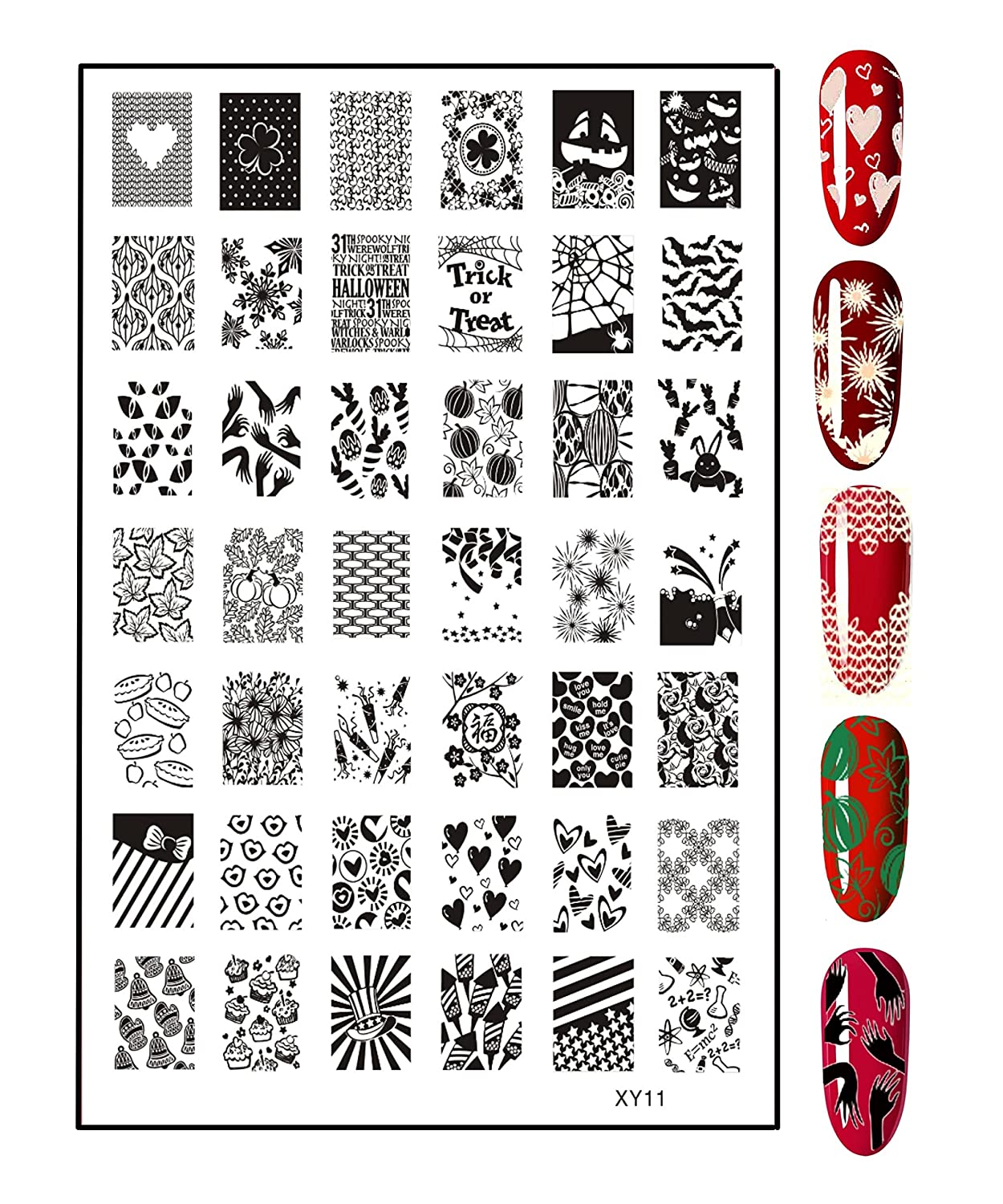Nail Art Combo XY-11 with TO-08,16 Nail Art Combo- #Royalkart#nail art stamping kit