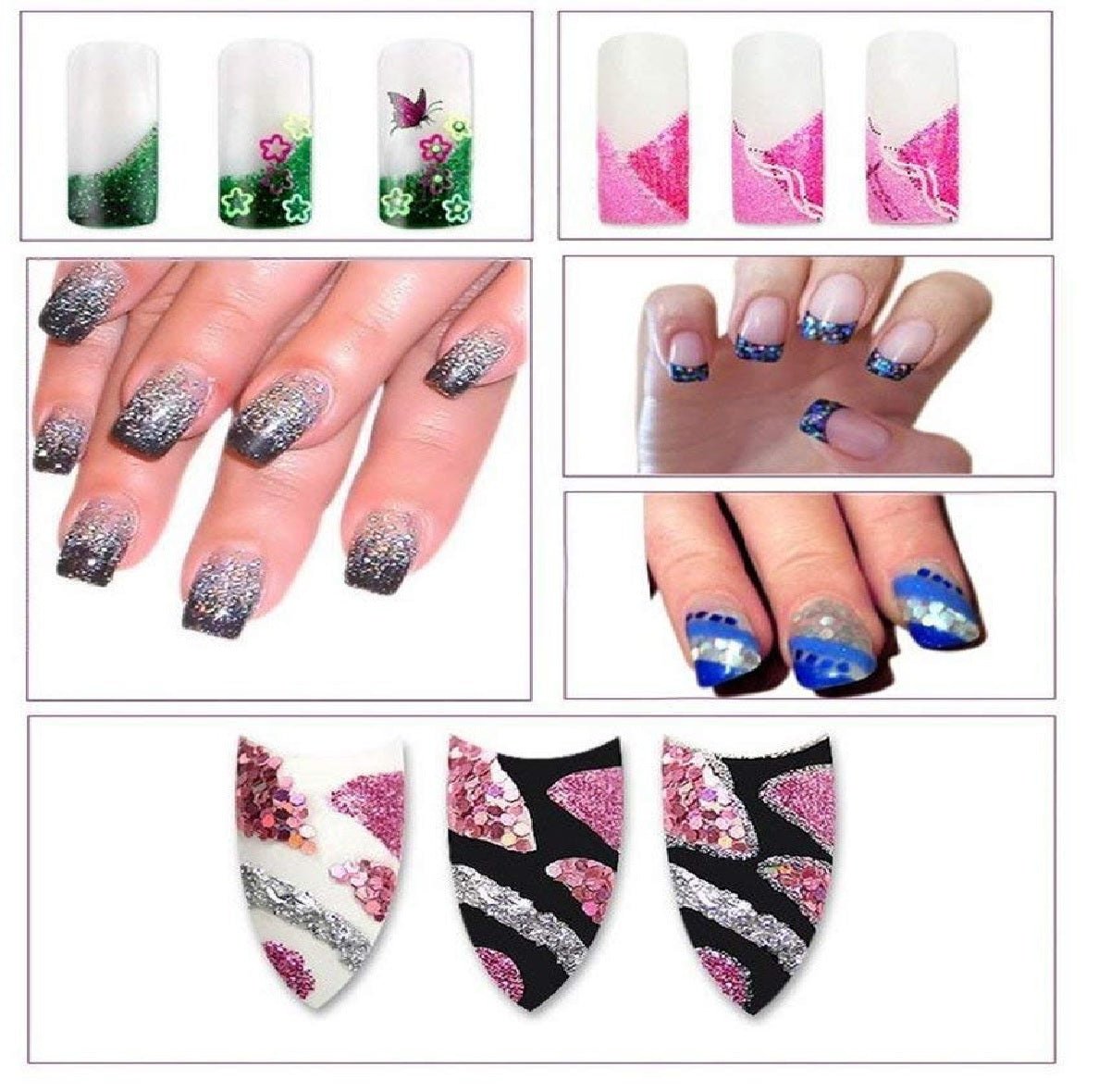 Nail Art Shimmery Glitters Nail Glitters- #Royalkart#Nail Glitter Sets