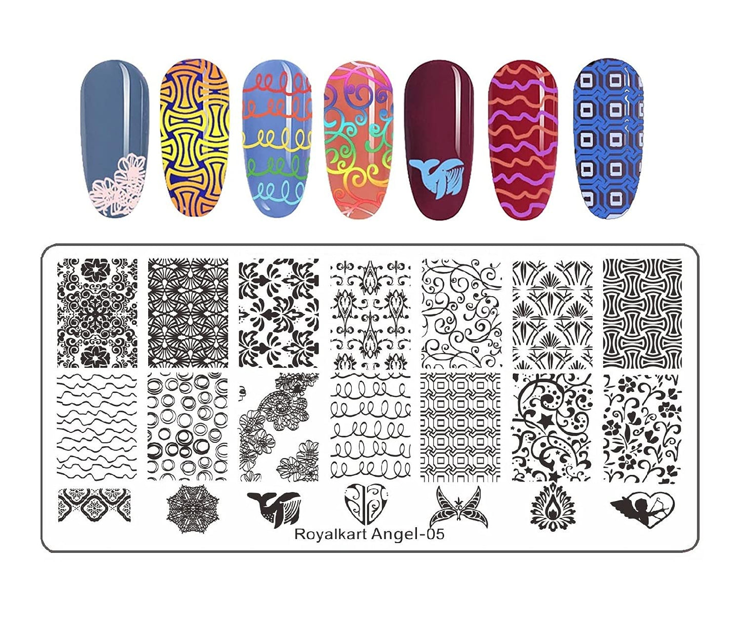 Nail Art Stamping Kit For Women (Angel-05) Nail Art Combo- #Royalkart#Angel Collection
