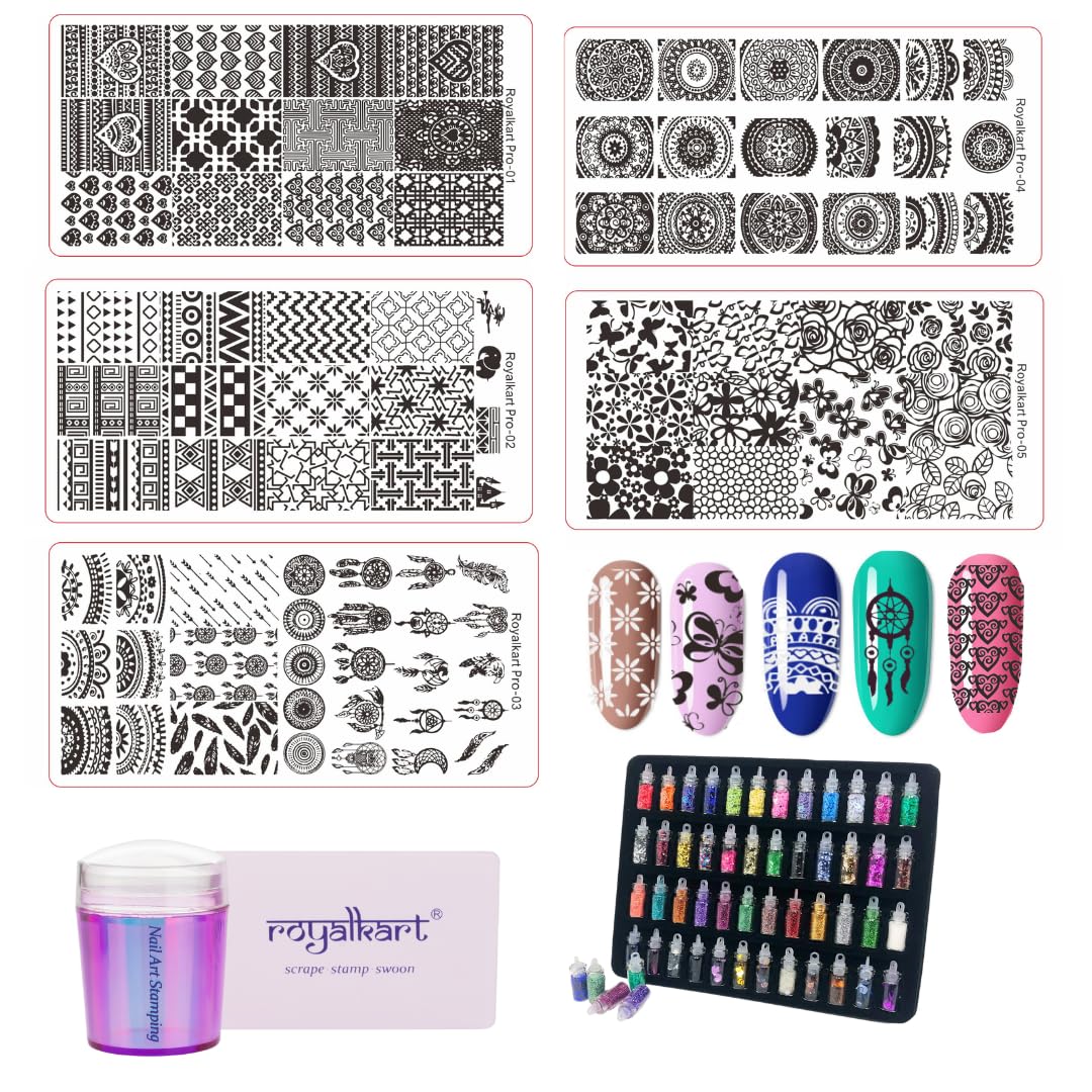 Nail Art Stamping Kit- Pro Series Nail Art Combo- #Royalkart#art