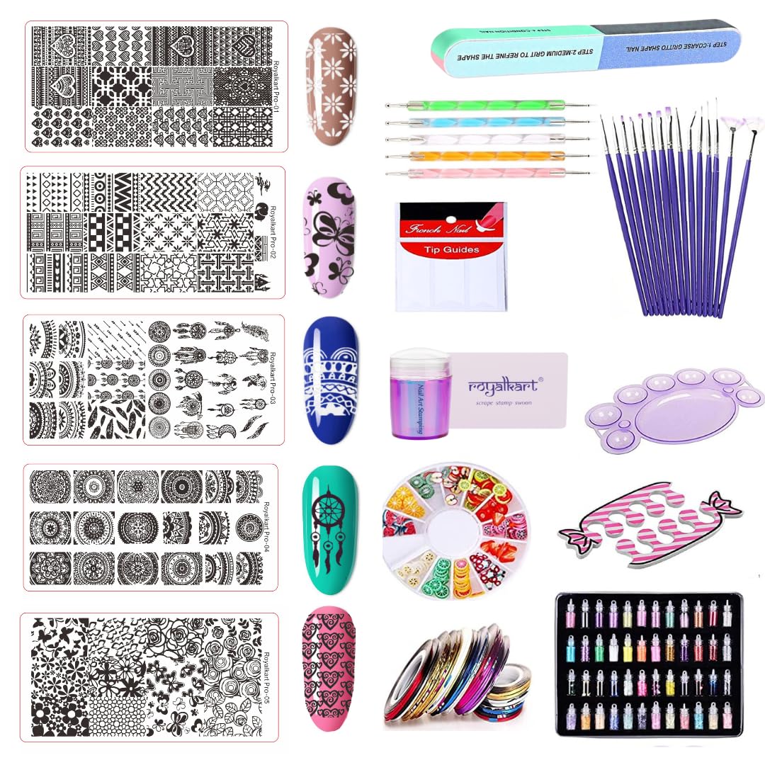 Nail Art Stamping Kit- Pro Series Nail Art Combo- #Royalkart#art