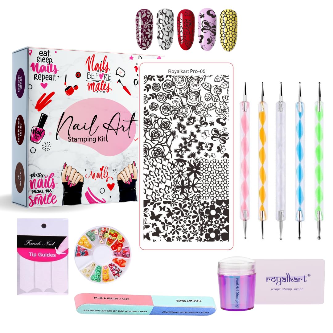 Nail Art Stamping Kit- Pro Series Nail Art Combo- #Royalkart#art