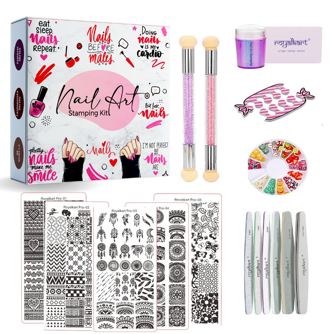 Nail Art Stamping Kit- Pro Series Nail Art Combo- #Royalkart#art