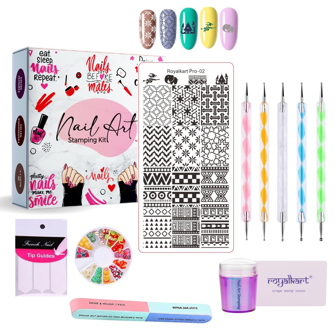 Nail Art Stamping Kit- Pro Series Nail Art Combo- #Royalkart#art