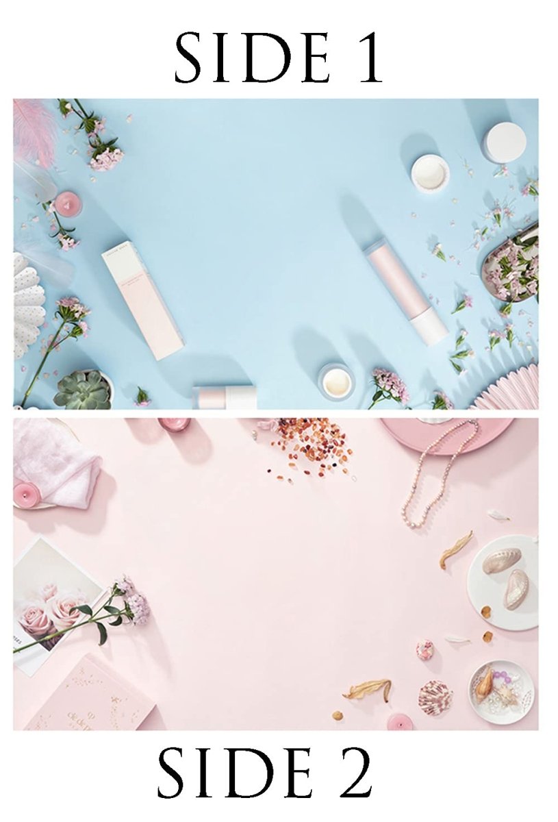 Pink & Blue Pattern Backdrop Photography Backdrop- #Royalkart#flat lay photography