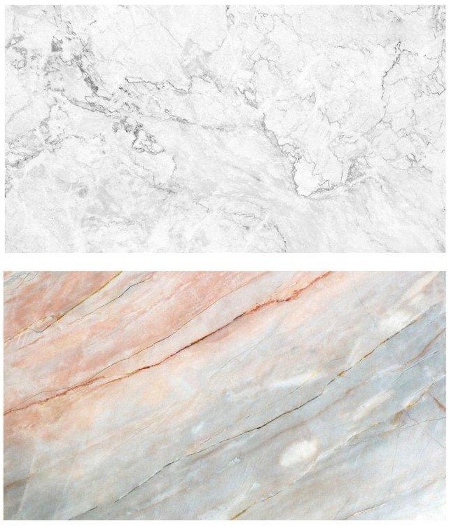 Pink Marble & Green Leaves Backdrop Pack 2 Photography Backdrop- #Royalkart#flat lay photography