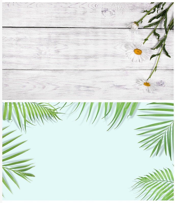 Pink Marble & Green Leaves Backdrop Pack 2 Photography Backdrop- #Royalkart#flat lay photography