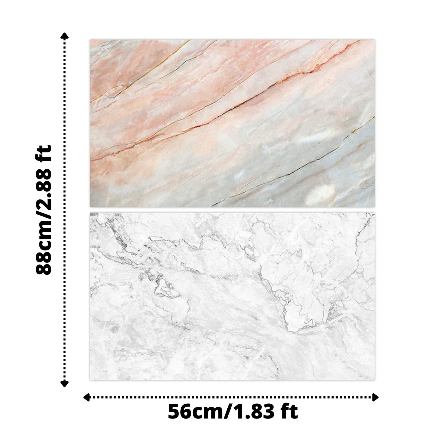 Pink Marble & Green Leaves Backdrop Pack 2 Photography Backdrop- #Royalkart#flat lay photography