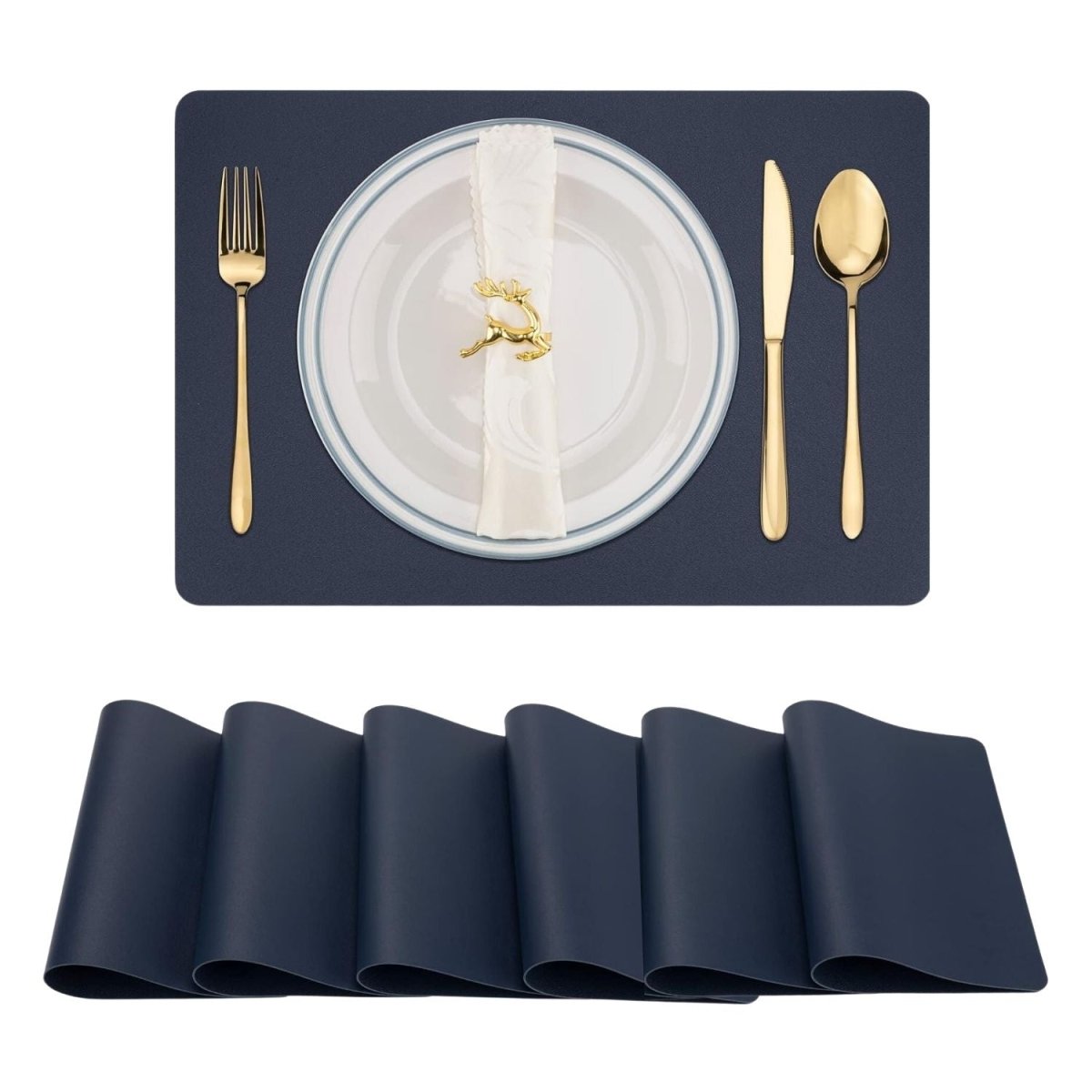 faux leather placemats