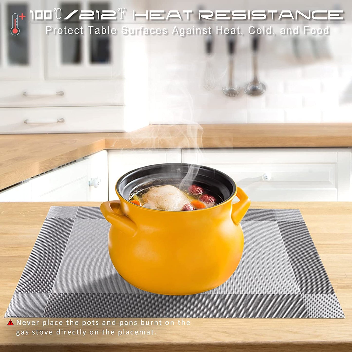 Dining Tablemats Satin Colorful Place Mats Washable Heat Resistant(45*30cm) Dining Table Placemats- #Royalkart#best dining table placemats
