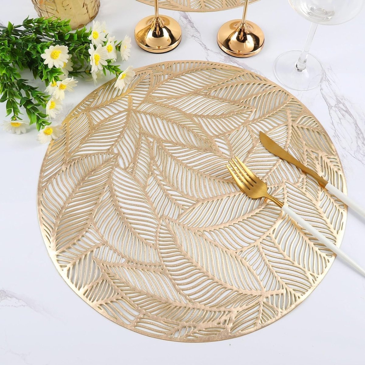 hollow cut dining table mats