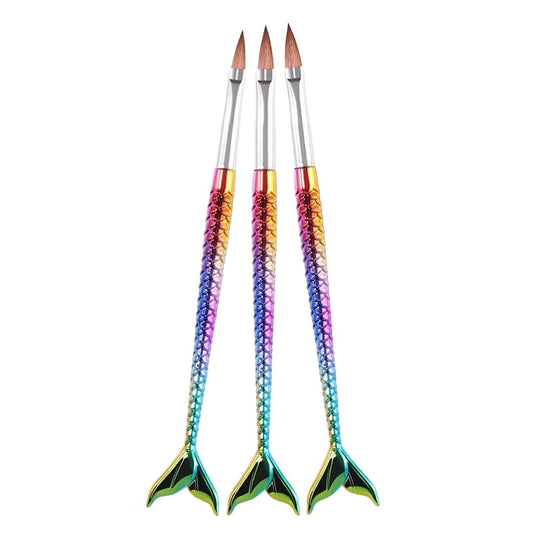 Royalkart Nail Art Fish Tail Style Brushes Set Nail Brushes- #Royalkart#fish tail brush