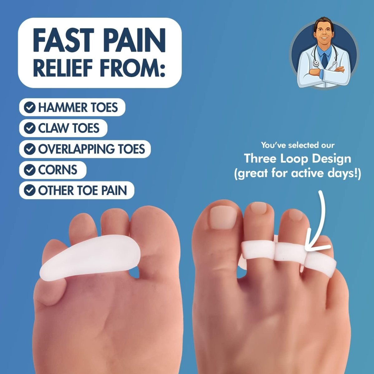 silicone gel toe seperator