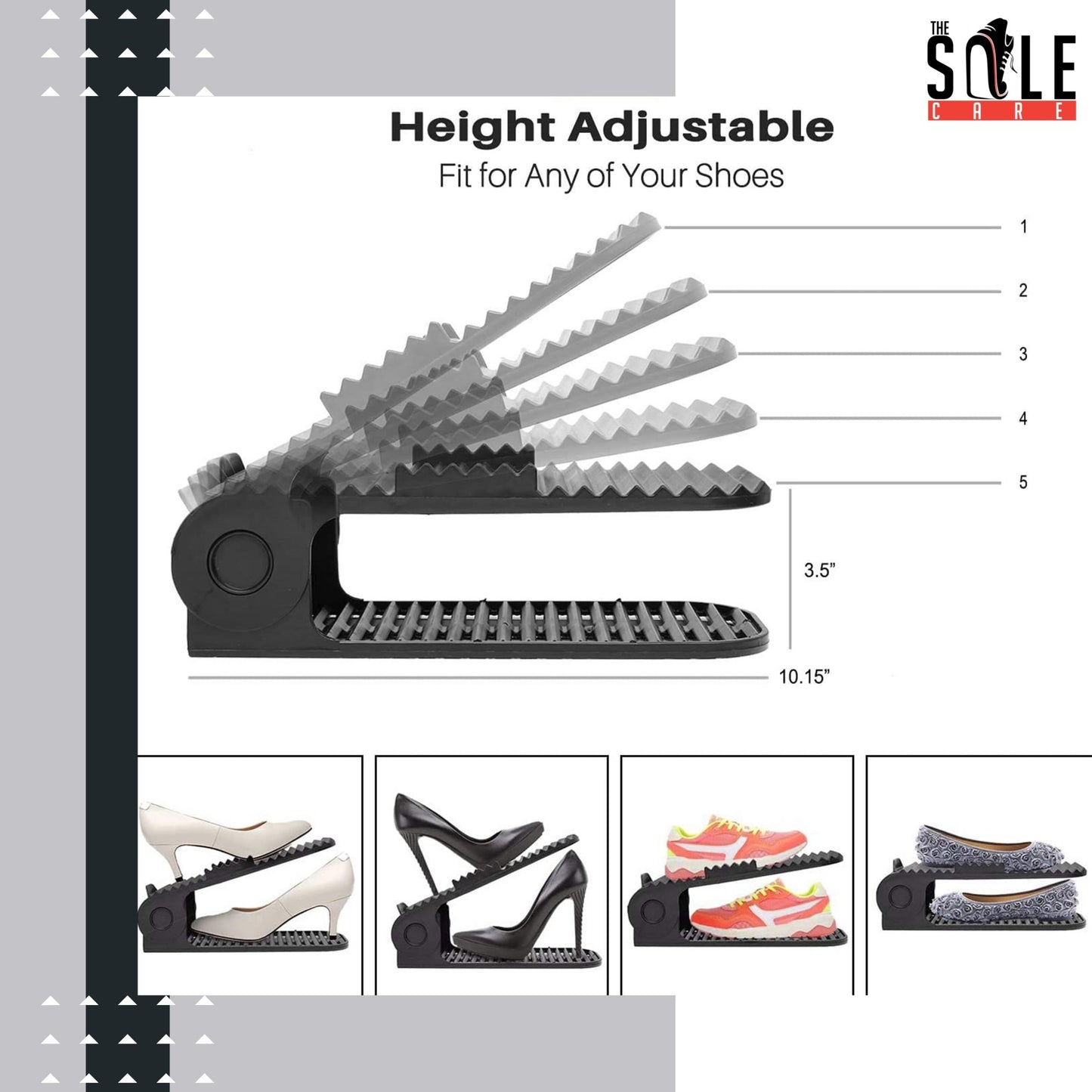 Space Saver Shoe Organizer 4-Levels Adjustable Shoe Organiser- Multicolor Collapsible Shoe Rack- #Royalkart#Adjustable Shoe Organizer