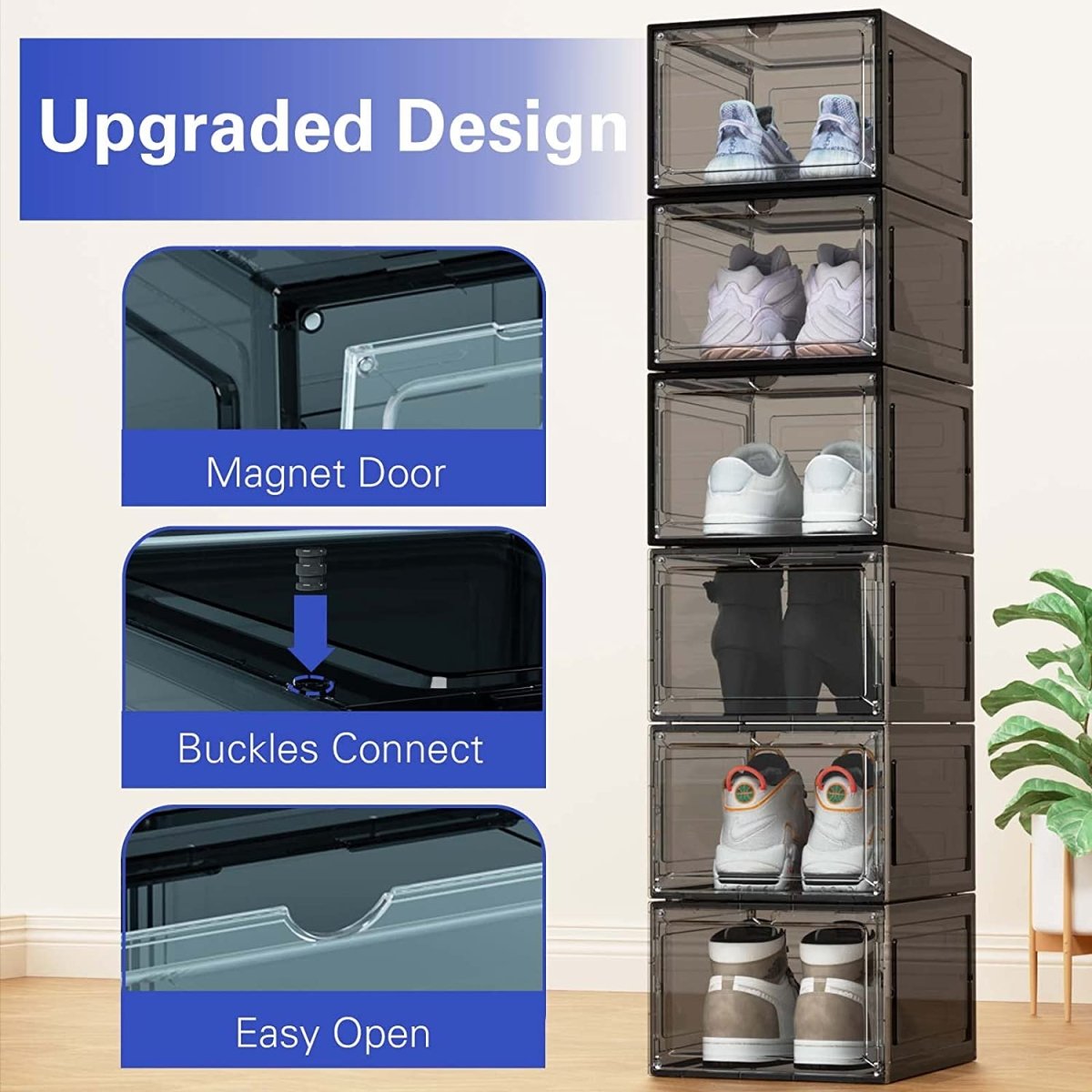 Stackable Shoe Crates for Organized Display Shoe Storage- #Royalkart#shoe crate