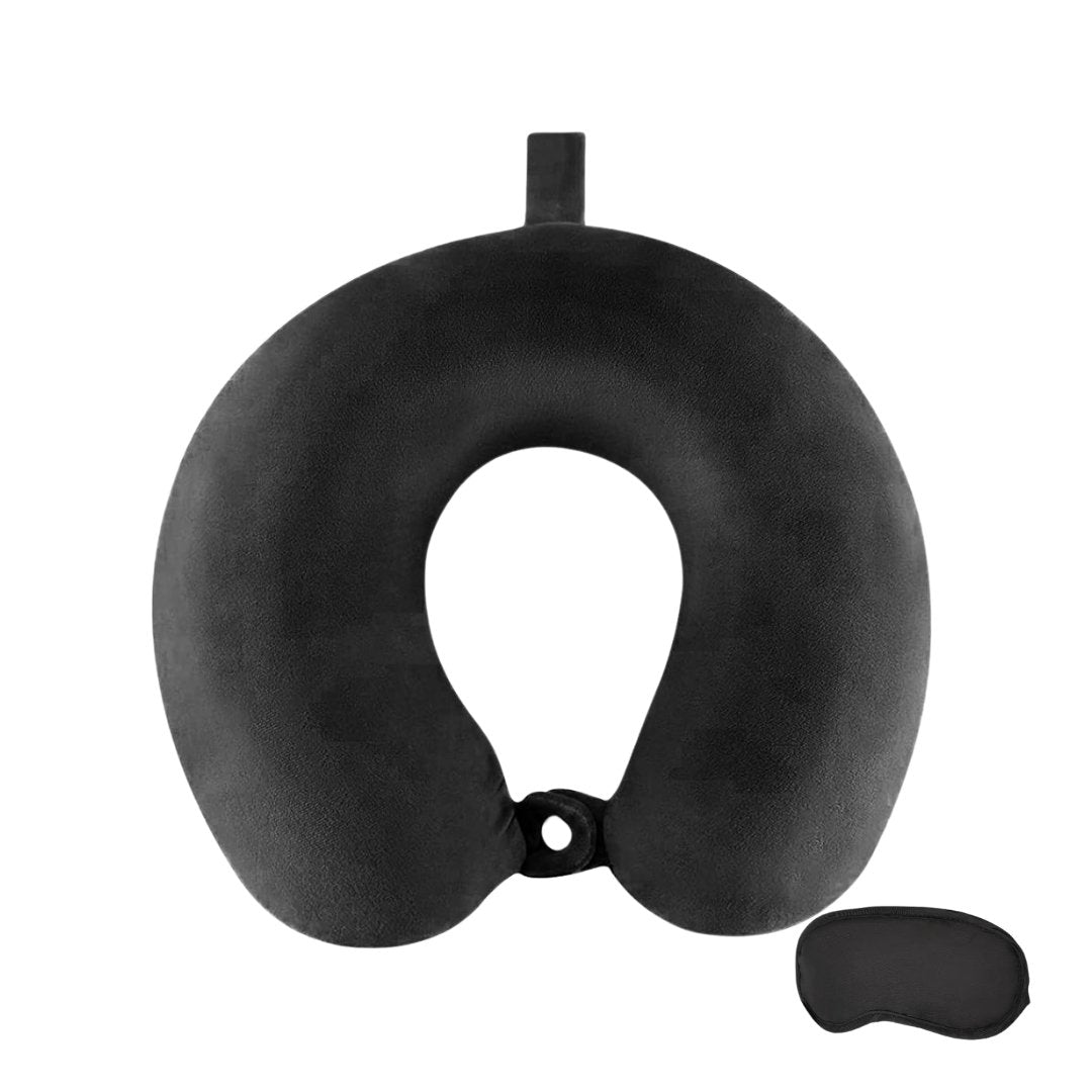 memory foam travel pillow black