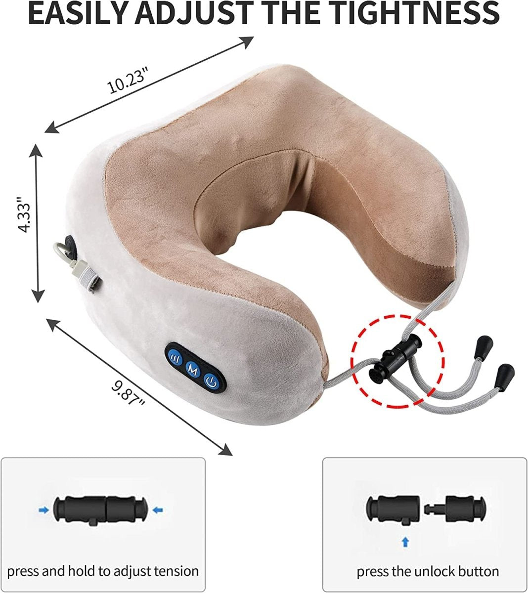 travel neck pillow adjustable