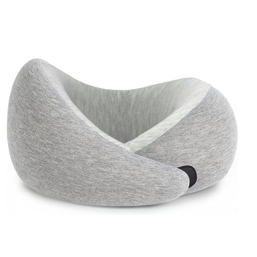 memory foam neck pillow grey