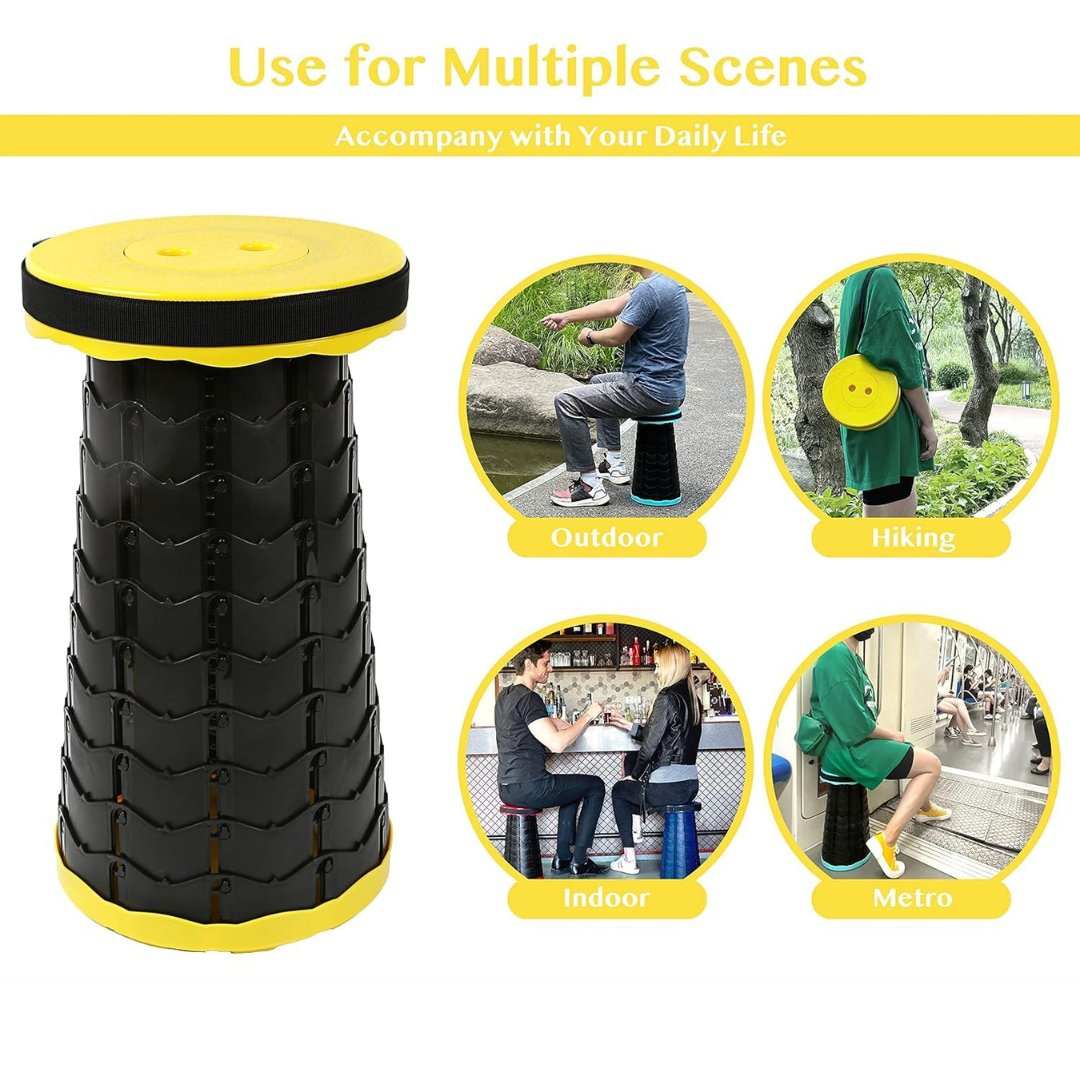 telescoping stool yellow multi usage