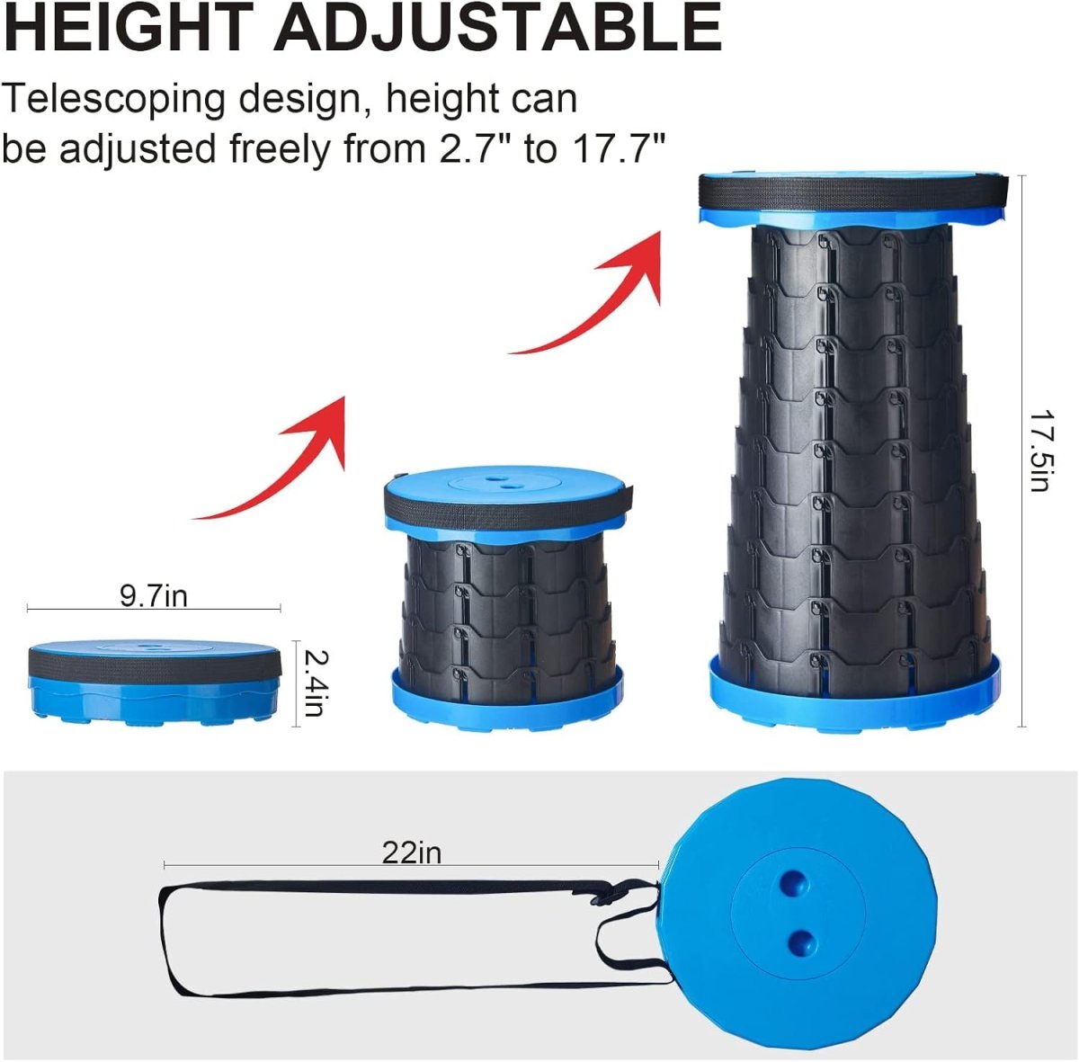 telescoping stool adjustable