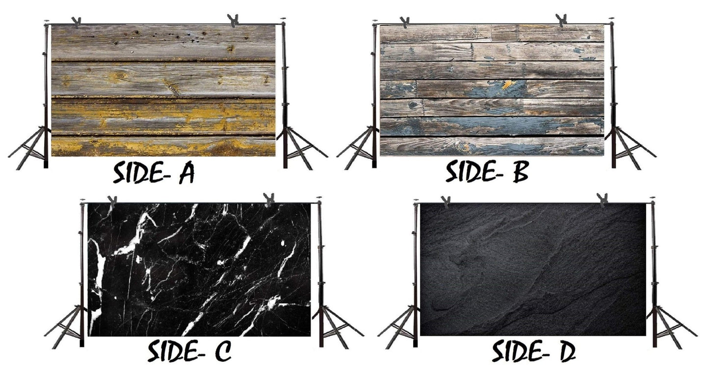 Yellow Wood & Black Marble Photography Backdrop Pack-2 Photography Backdrop- #Royalkart#bricks backdrop