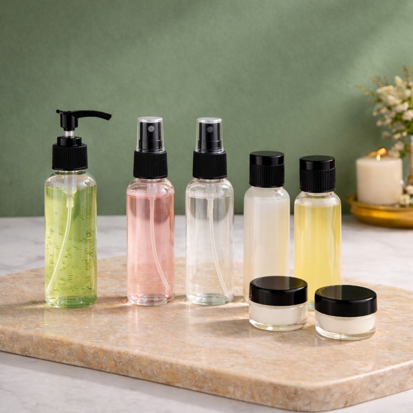 Travel Bottle Set (Black)