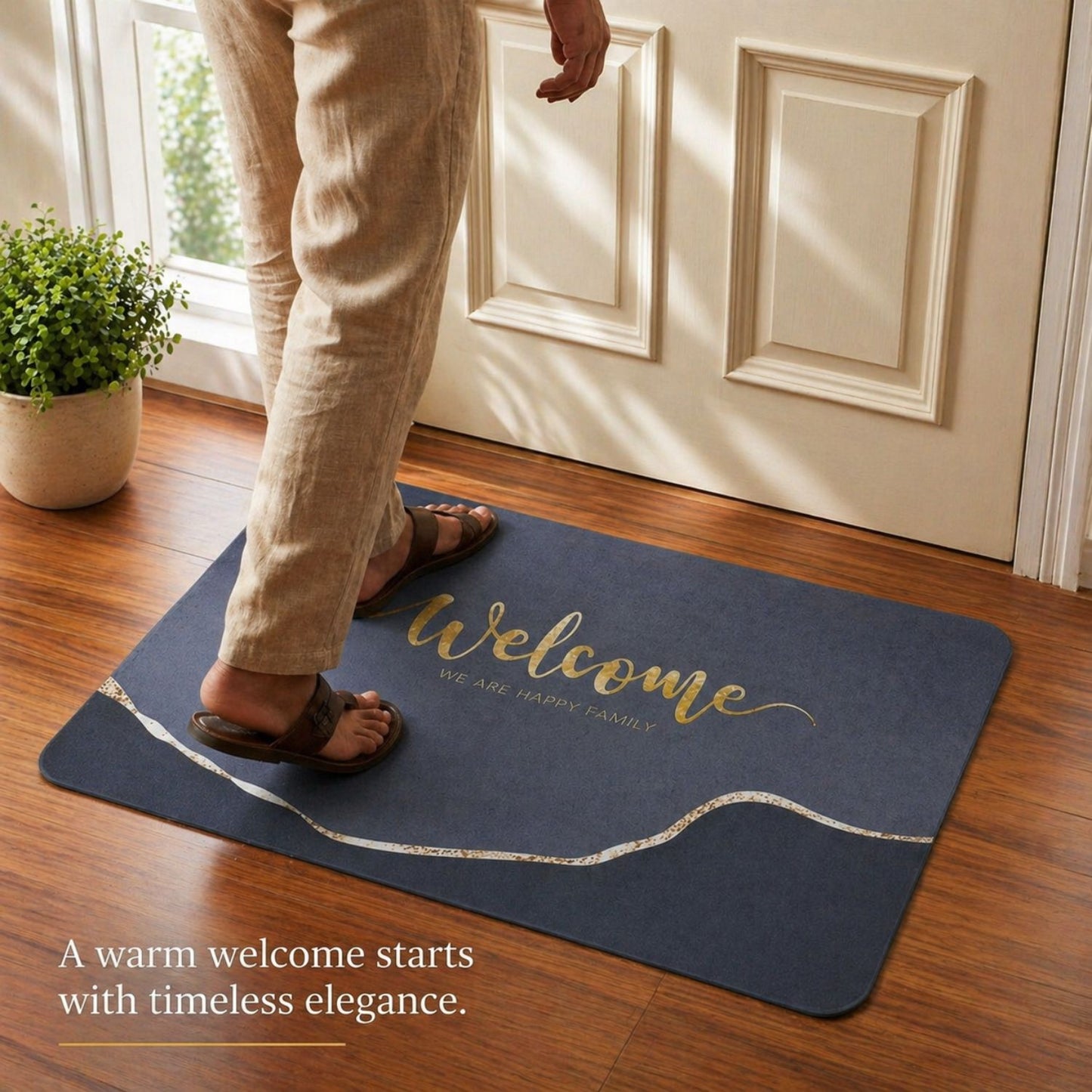 Marble Print Door Mat
