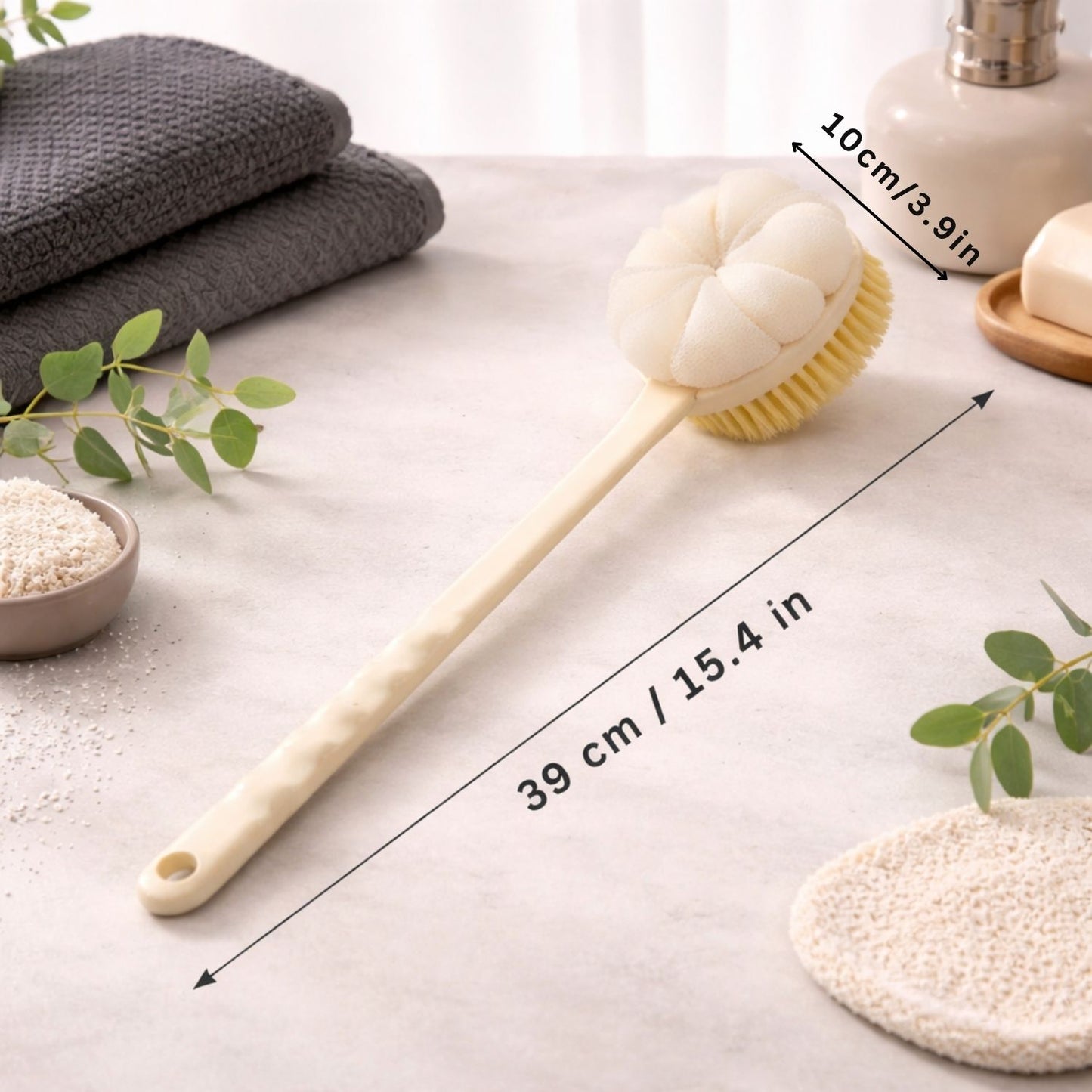 2-in-1 Bath Brush with Loofah