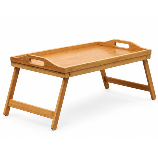 2 in 1 Bamboo Serving Tray Table