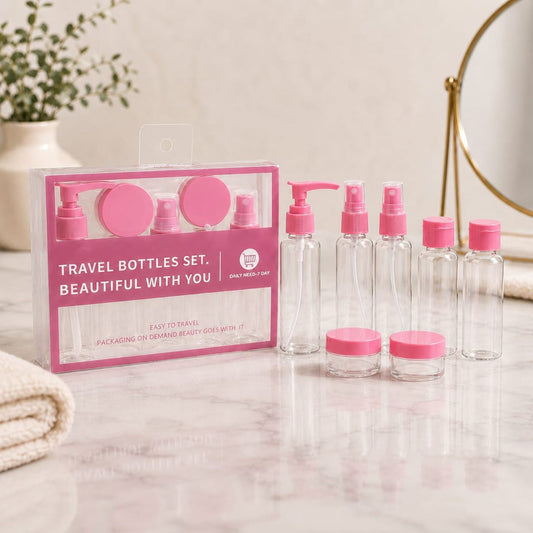 Travel Bottle Set (Pink)