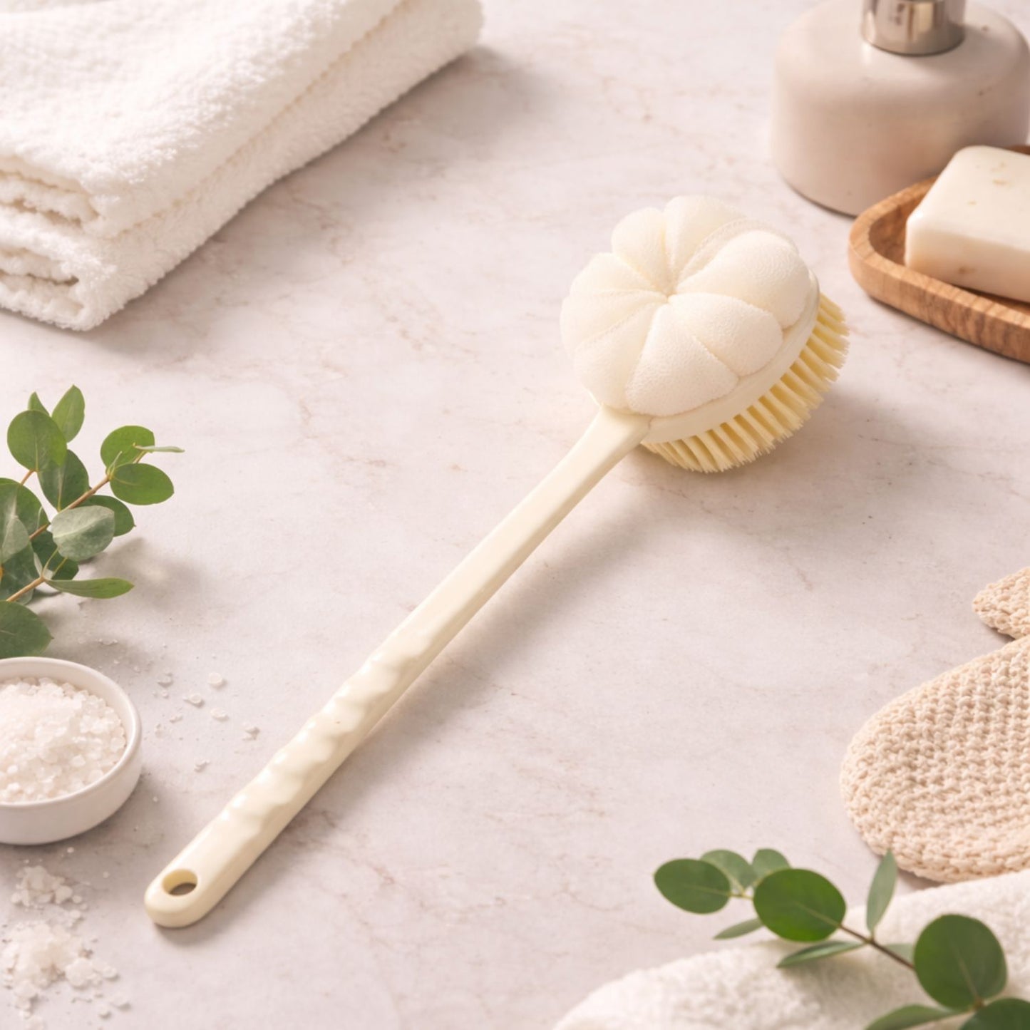 2-in-1 Bath Brush with Loofah