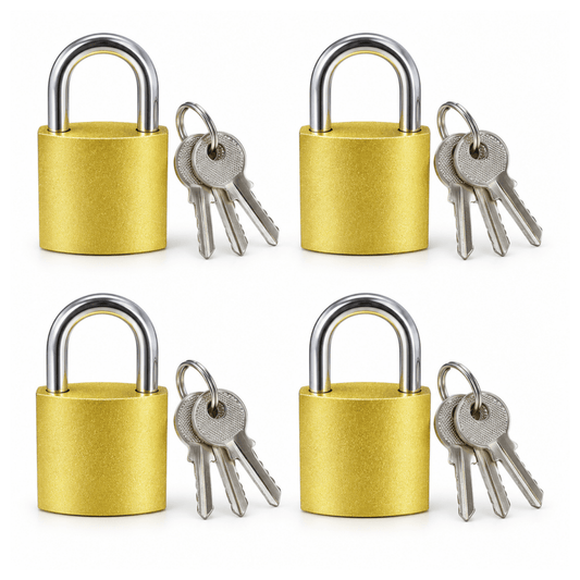 25mm Solid Mini Brass Luggage Padlock with Keys | 4 Brass Keys LOCKS- #Royalkart#cabinet lock