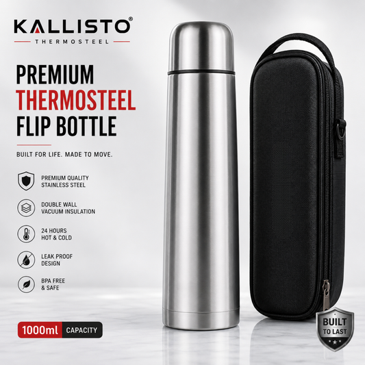 1 Litre Premium Thermosteel Vacuum Flask.