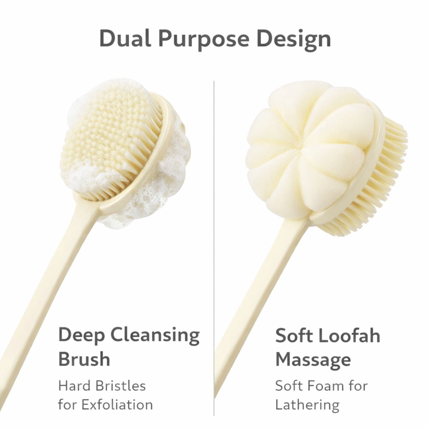 2-in-1 Bath Brush with Loofah