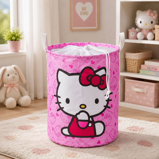Foldable Hello Kitty Laundry Basket (Pink)