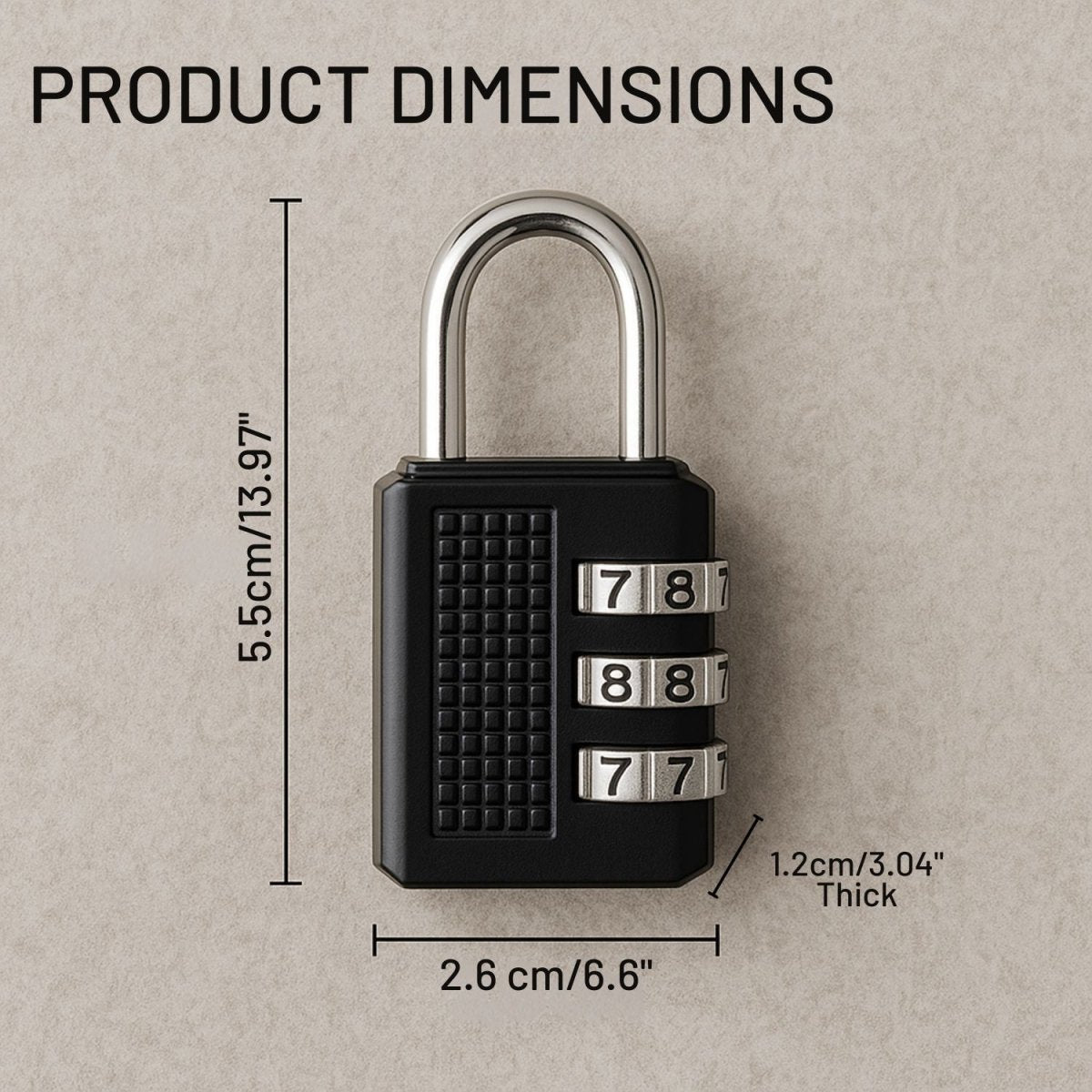 3 - Digits Number Combination Padlocks Combination Padlocks - Royalkart3 - digit combination lock