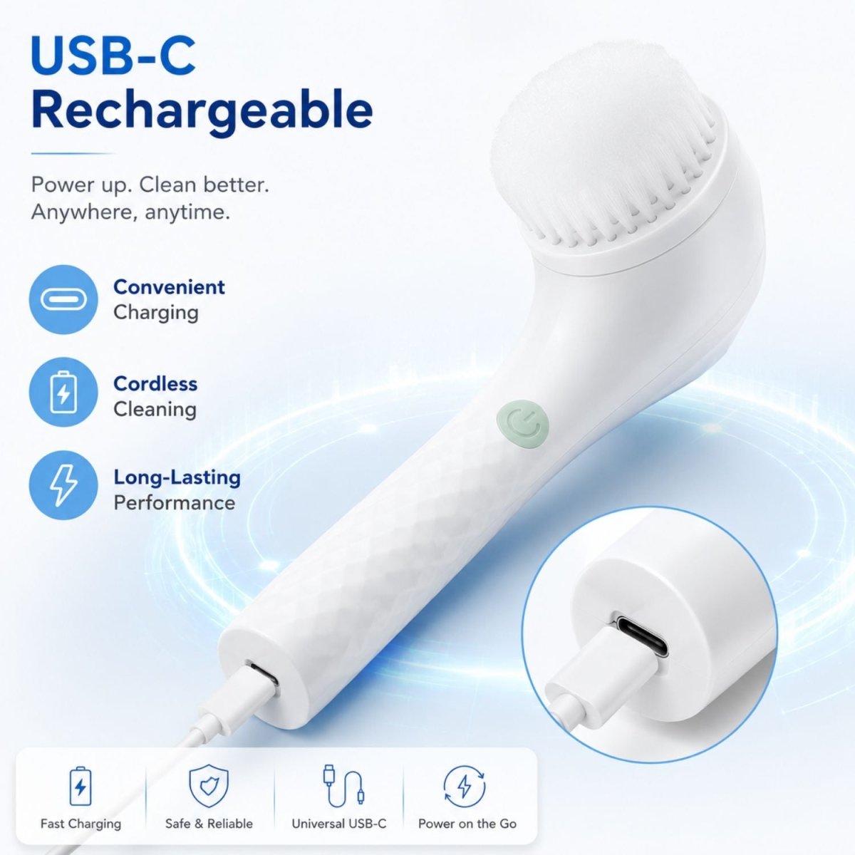 3-in-1 Handheld Electric Spin Scrubber Electric Spin Scrubber- RoyalkartElectric Spin Scrubber