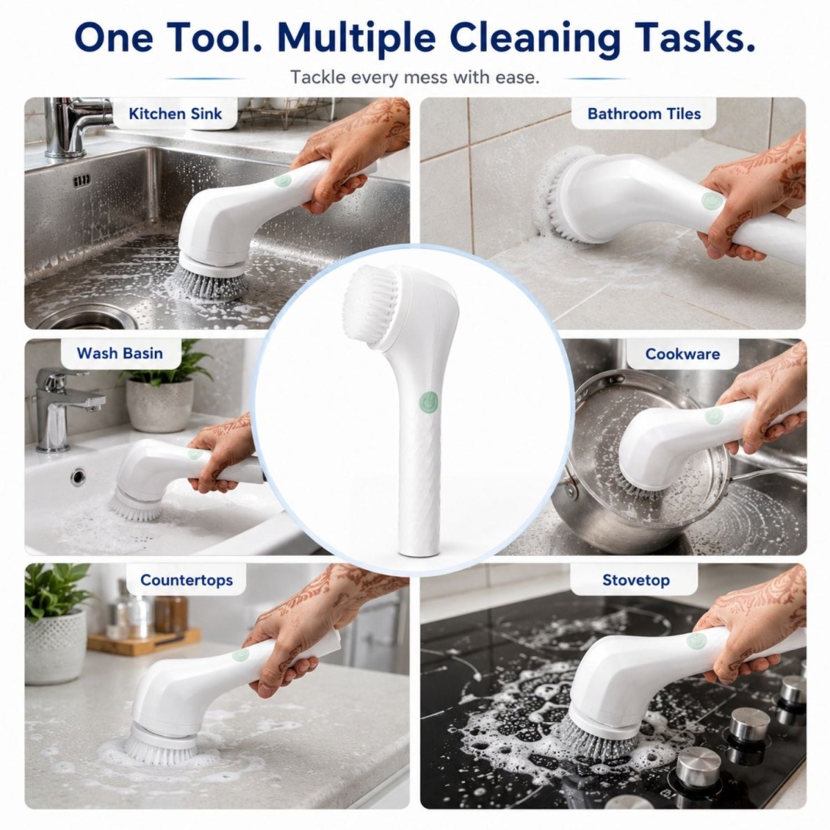 3-in-1 Handheld Electric Spin Scrubber Electric Spin Scrubber- RoyalkartElectric Spin Scrubber