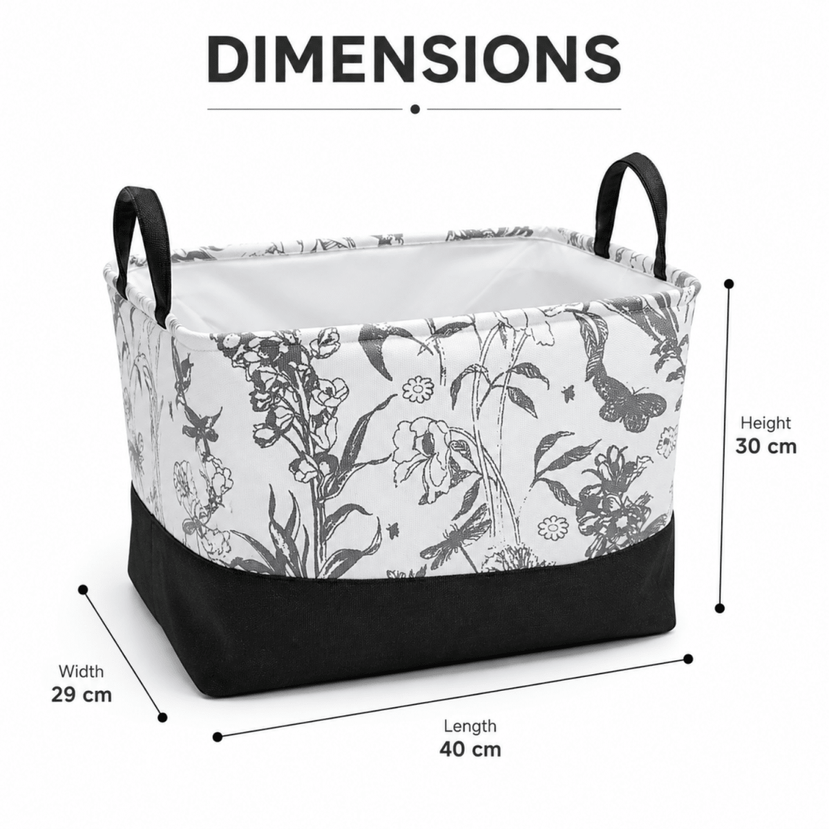 35L Foldable Laundry Basket with Handles – Floral Print, Water-Resistant Inner Lining Laundry Bag- #Royalkart#3in1 laundry bag