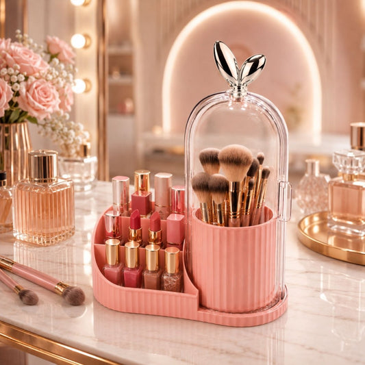 360° Rotating Makeup Organizer (Peach) Makeup Organizer- RoyalkartMakeup Organizers