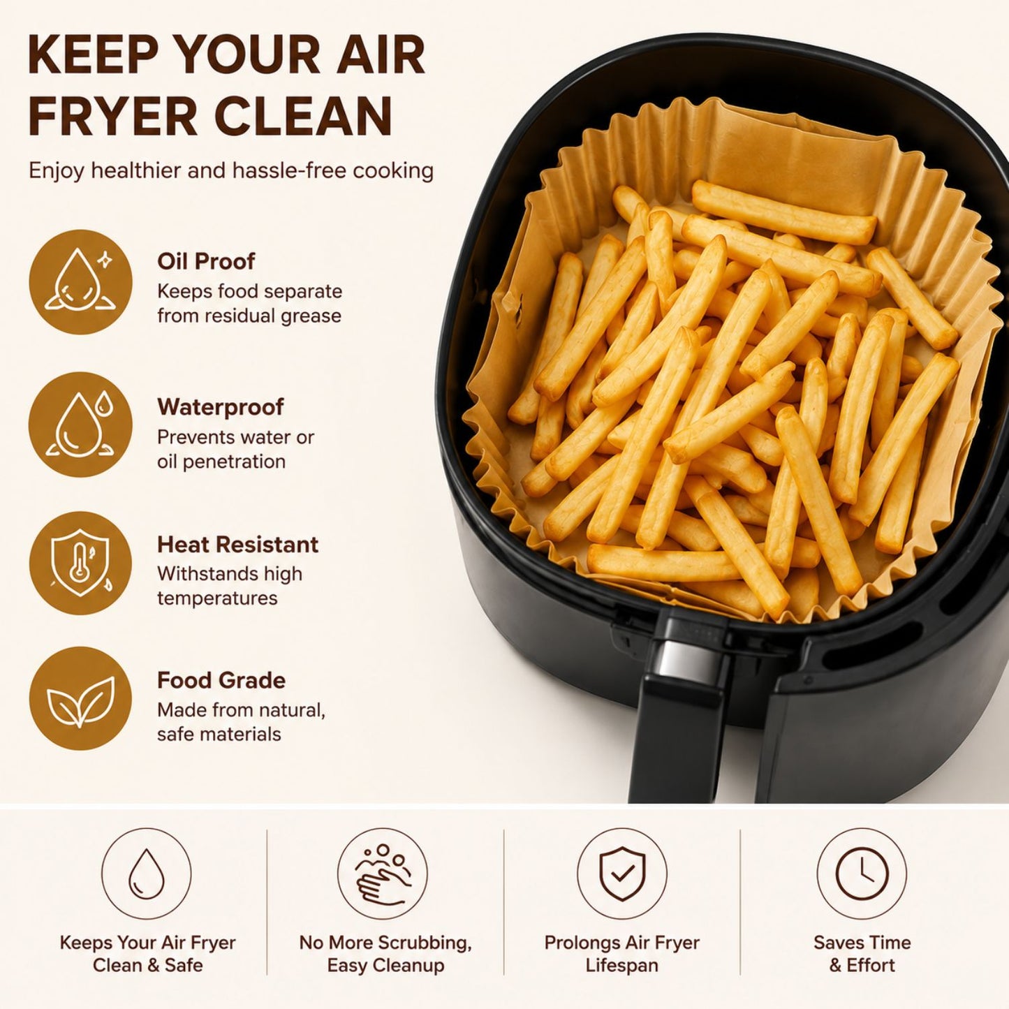 Disposable Air Fryer Liner (1 Ply)