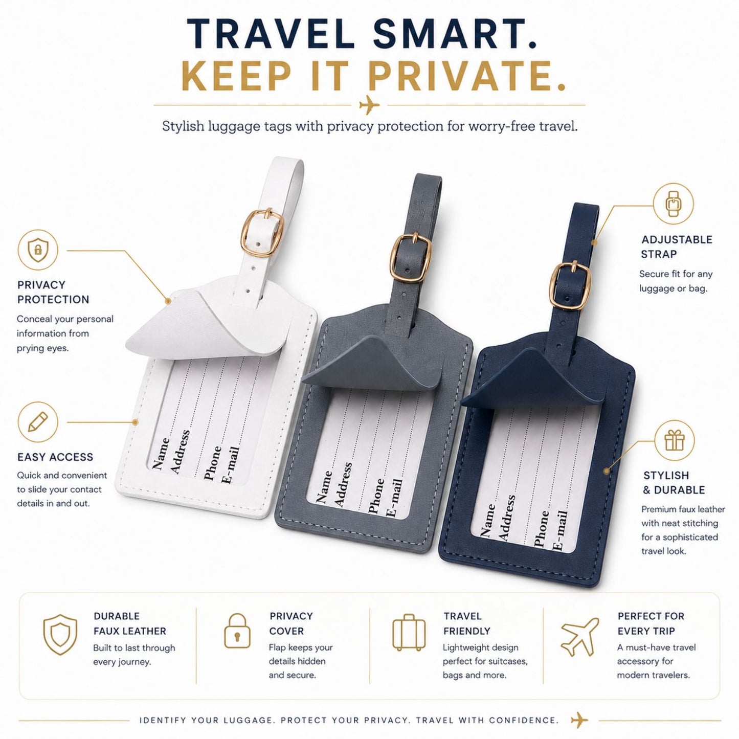 Luggage Tag - Pack of 3