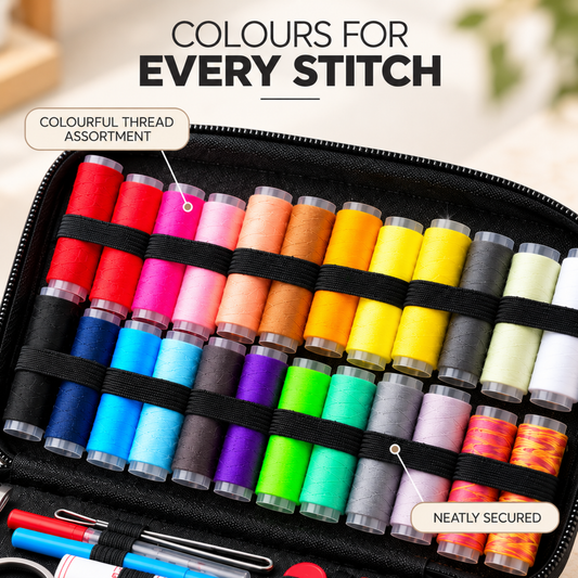 ROYALKART 90 Pcs Portable Sewing Kit with Case