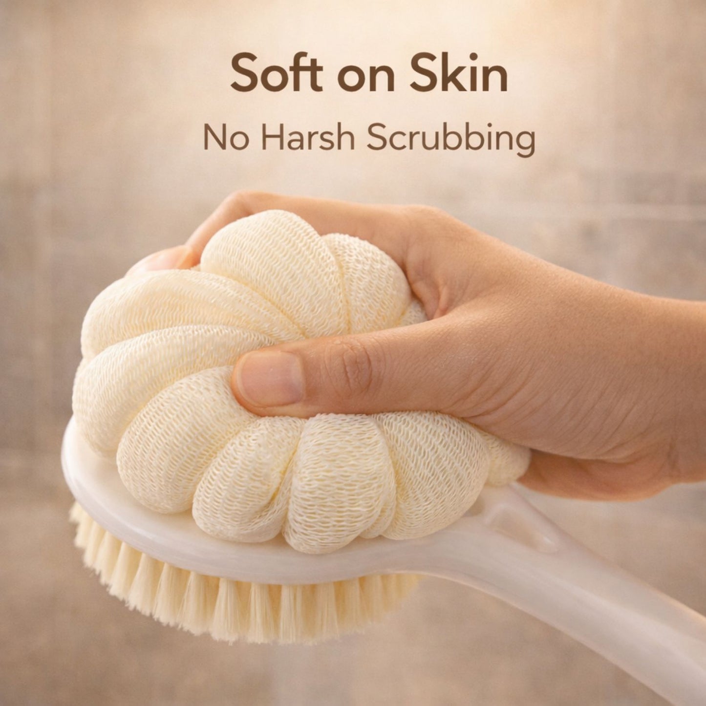 2-in-1 Bath Brush with Loofah