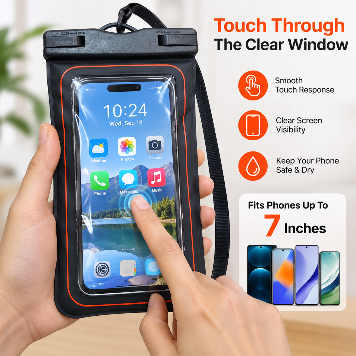 Kallisto Waterproof Phone Pouch (Black)