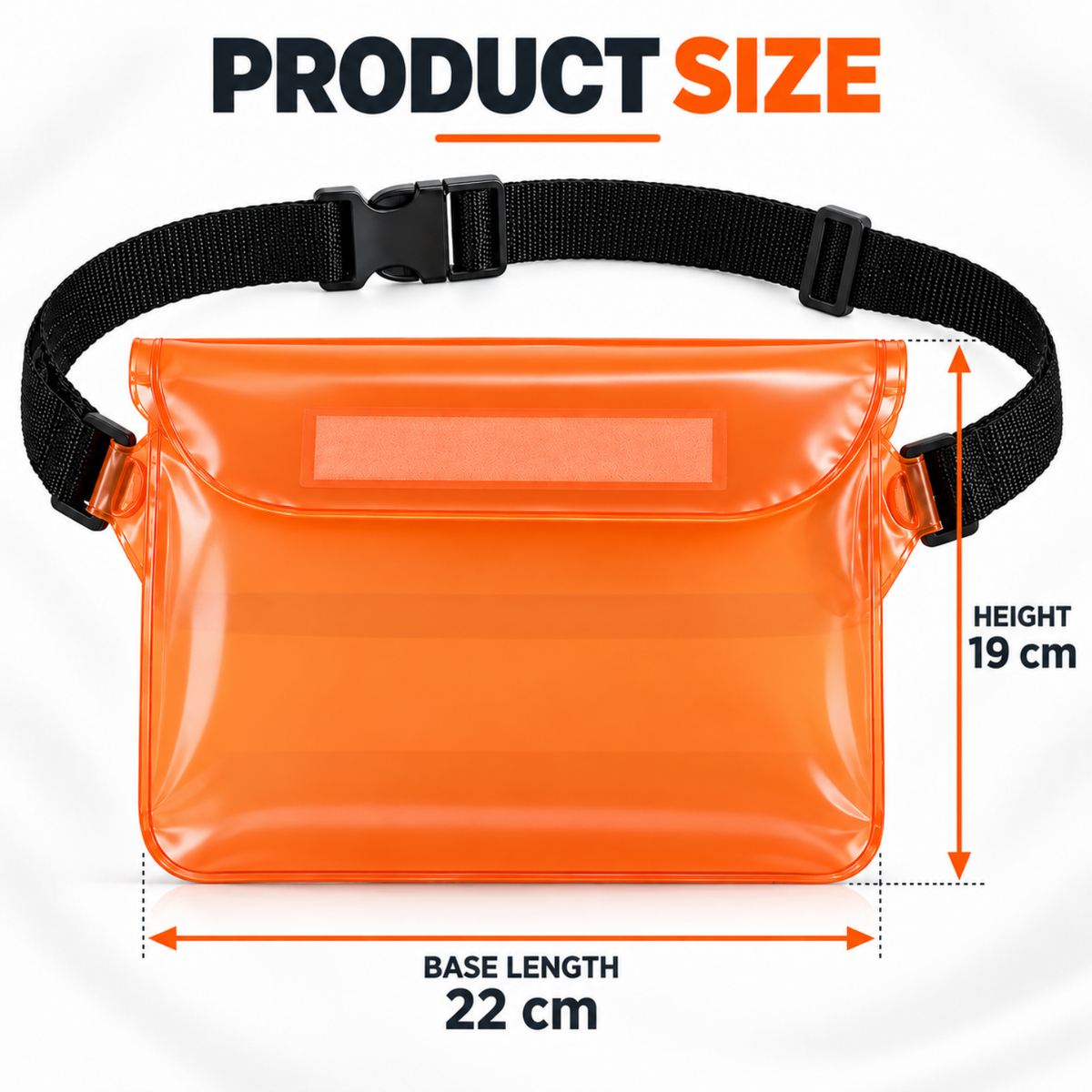 Waterproof Phone Pouch Transparent Mini Dry Bag (ORANGE)