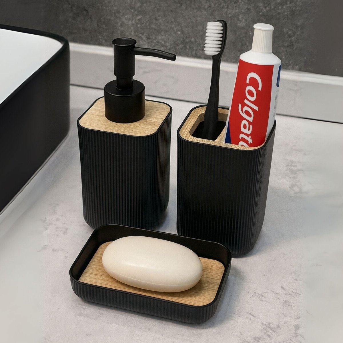 3Pcs Modern Bathroom Set Storage Organiser - Royalkartbathroom organiser